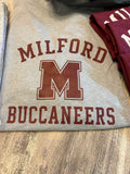 Adult Milford Buccaneers T-Shirt Sport Gray