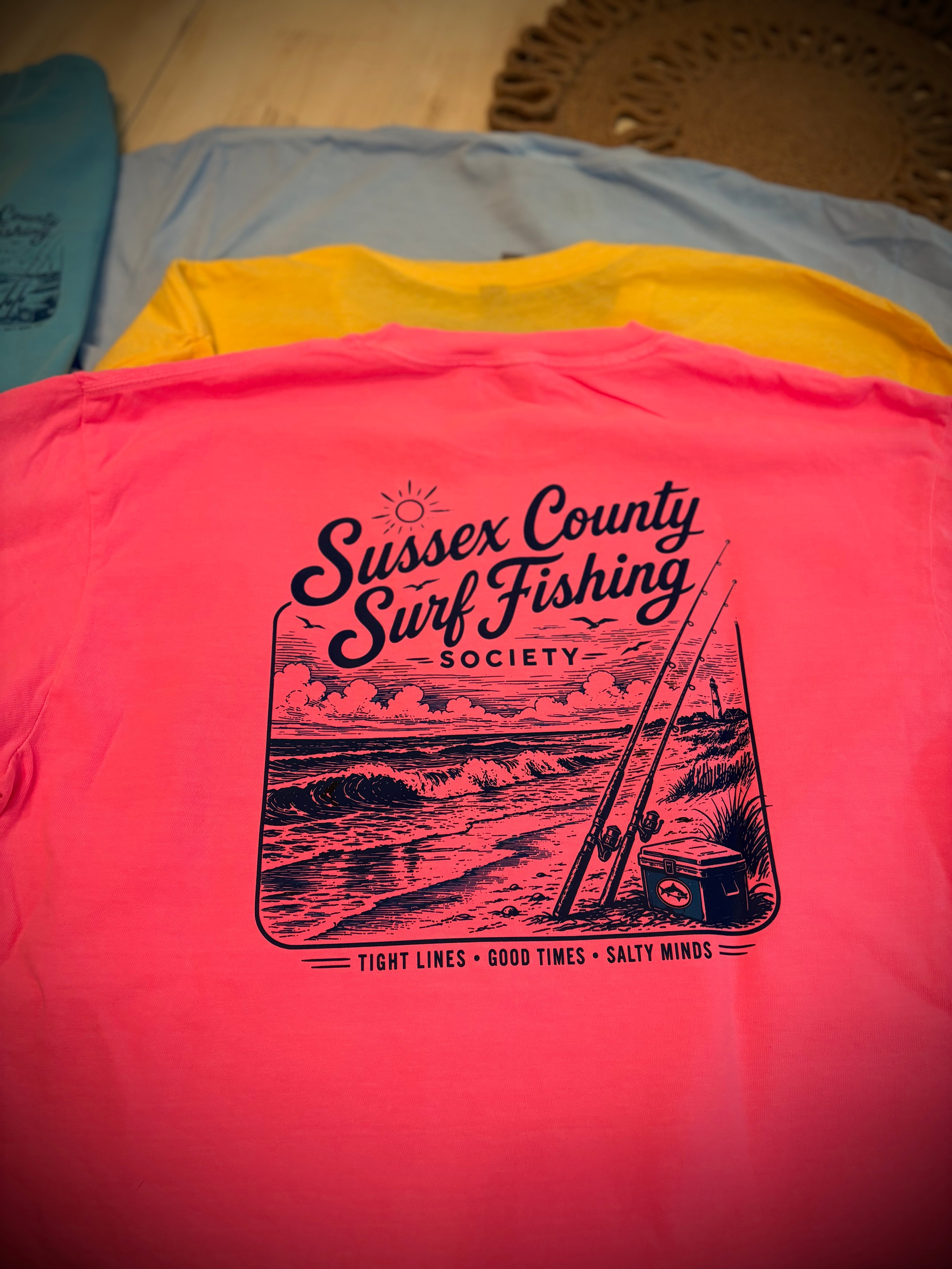 Sussex County Surf Fishing Society Comfort Colors T-Shirt