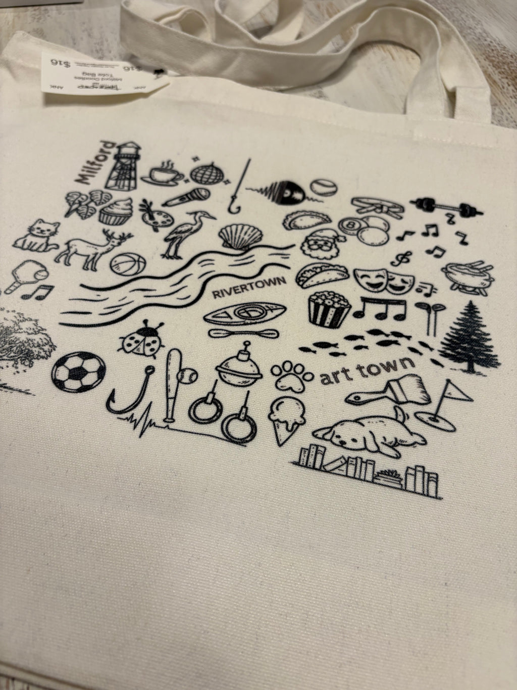 Milford Doodles Tote Bag