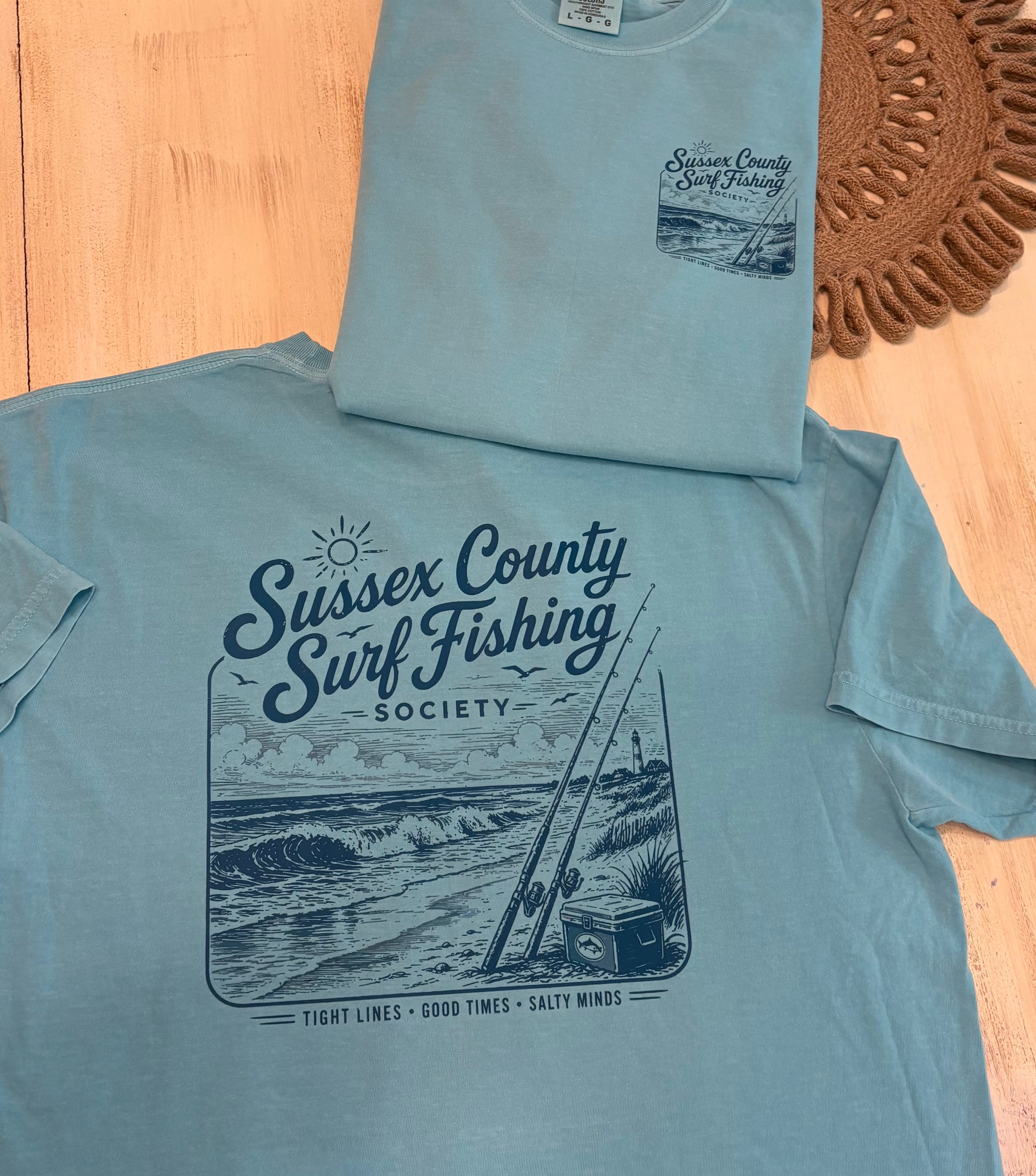 Sussex County Surf Fishing Society Comfort Colors T-Shirt