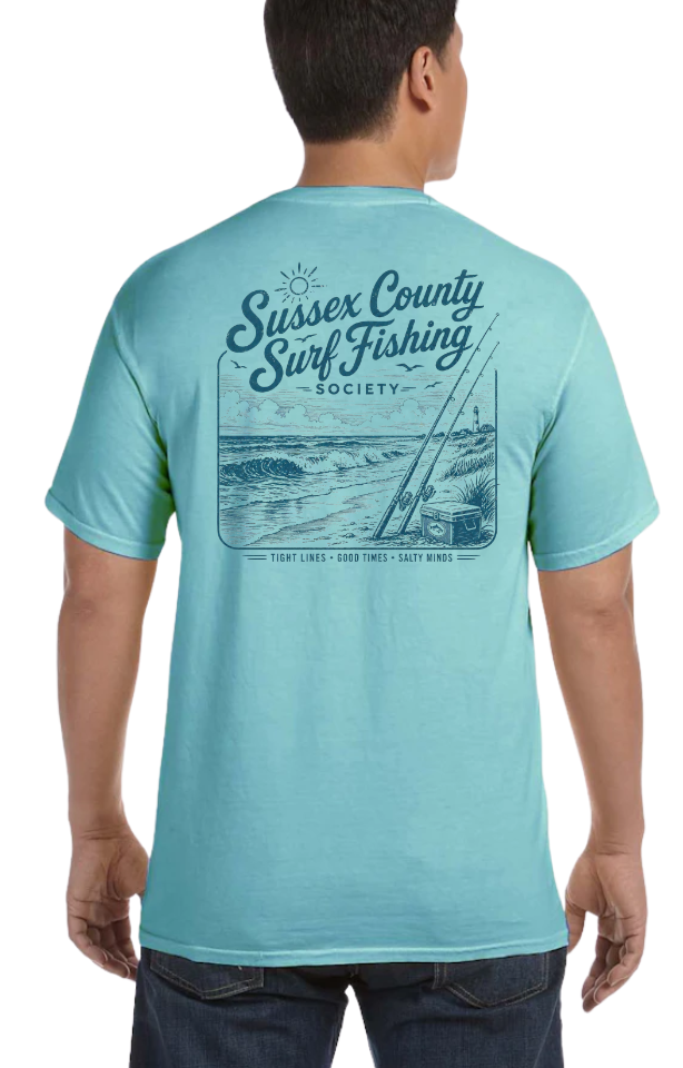 Sussex County Surf Fishing Society Comfort Colors T-Shirt