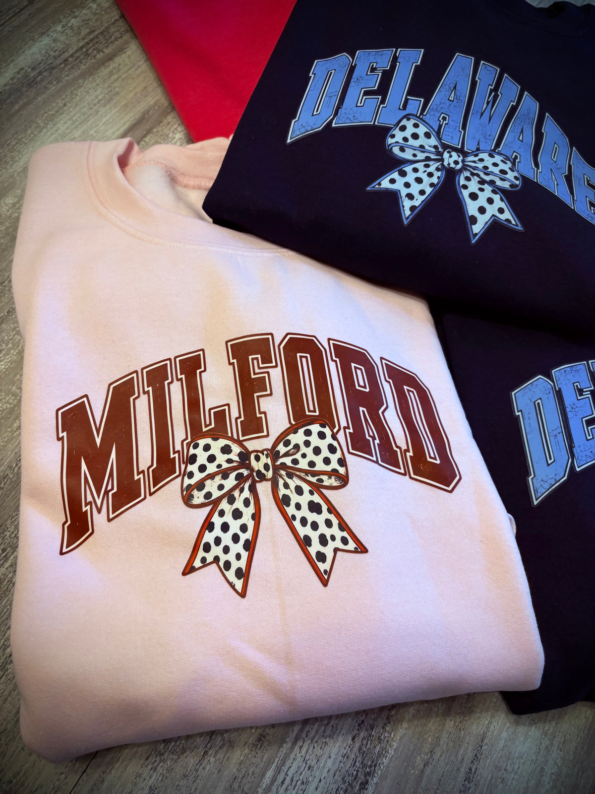 Dalmatian Bow Milford Crewneck Sweatshirt
